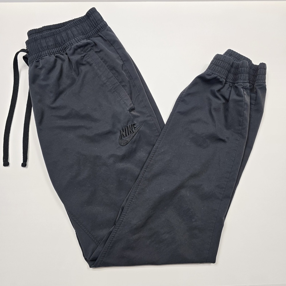 Nike Y2K Sportswear Woven Jogger Pants Women's M Black Tapered Elastic Waist
